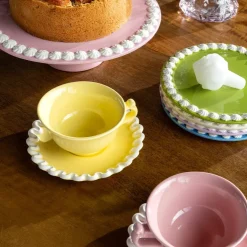 &Klevering - Kop en Schotel Whip - Geel - Set Van 2