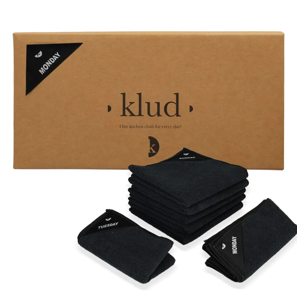 Klud - Microvezel Vaatdoekjes 7 stuks - Zwart