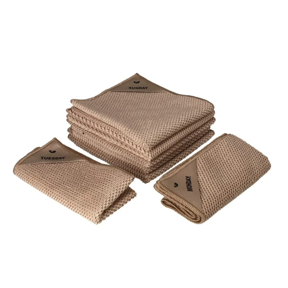 Klud - Microvezel Vaatdoekjes Wafel, 7 stuks Latte