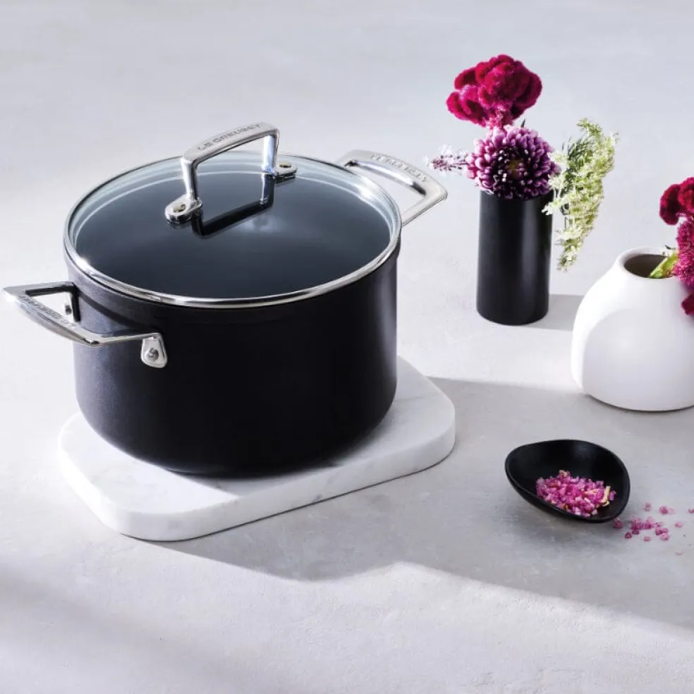 Le Creuset - Braadpan met anti-aanbaklaag en glazen deksel
