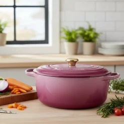 Le Creuset - Braadpan Ovaal in Geëmailleerd Gietijzer - Berry - 31 cm