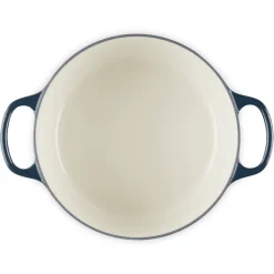 Le Creuset - Braadpan Rond in Geëmailleerd Gietijzer - Nuit - 28 cm