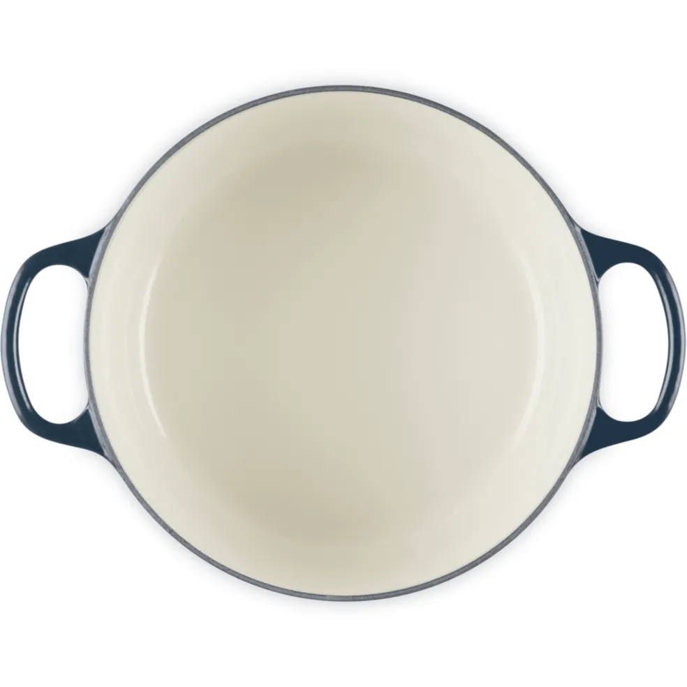 Le Creuset - Braadpan Rond in Geëmailleerd Gietijzer - Nuit - 28 cm