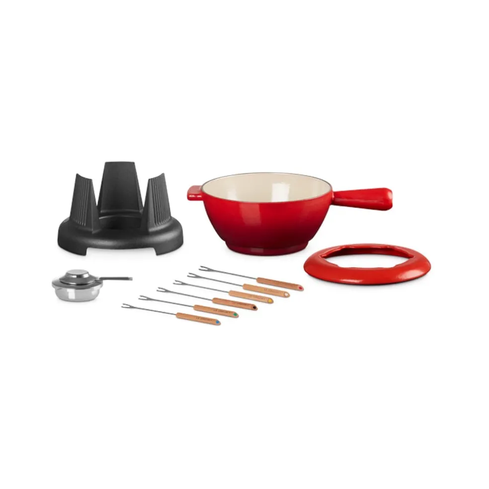 Le Creuset - Fondueset, ook voor kaas Kersenrood 20cm 2l