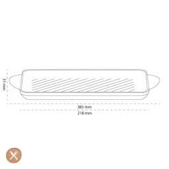 Le Creuset - Grillplaat Signature rechthoekig Mat Zwart 32cm