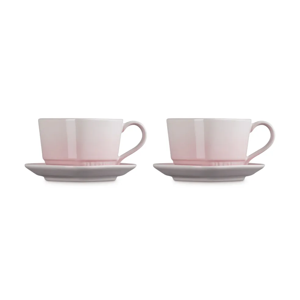 Le Creuset - Mokken in Hartjesvorm 2-delige Set Shell Pink