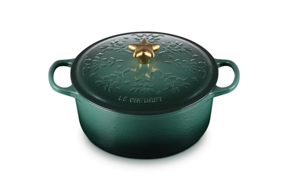 Le Creuset - Noel braadpan 4,2 liter ø 24 cm gietijzer groen