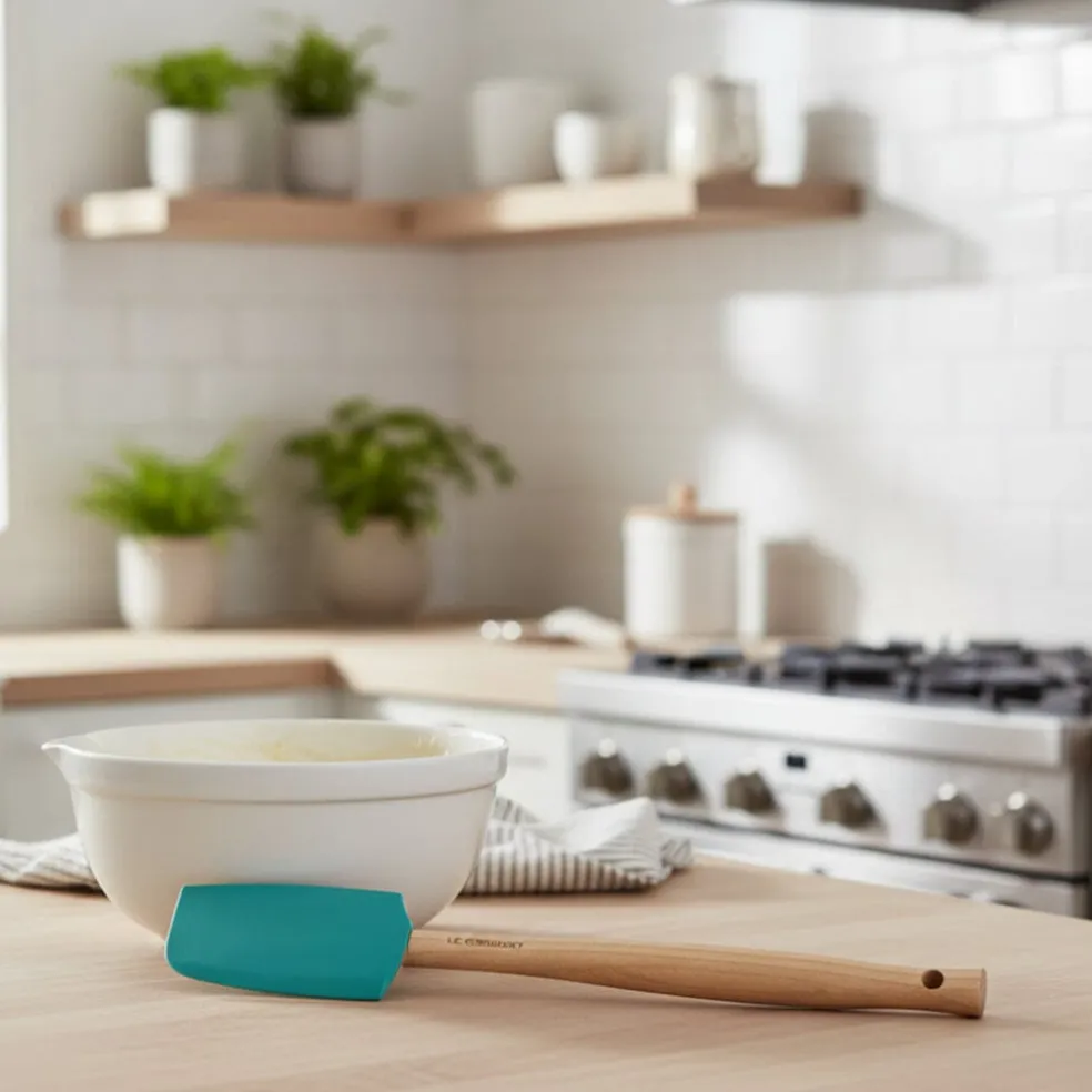 Le Creuset - Premium medium lepelspatel Bleu Riviera