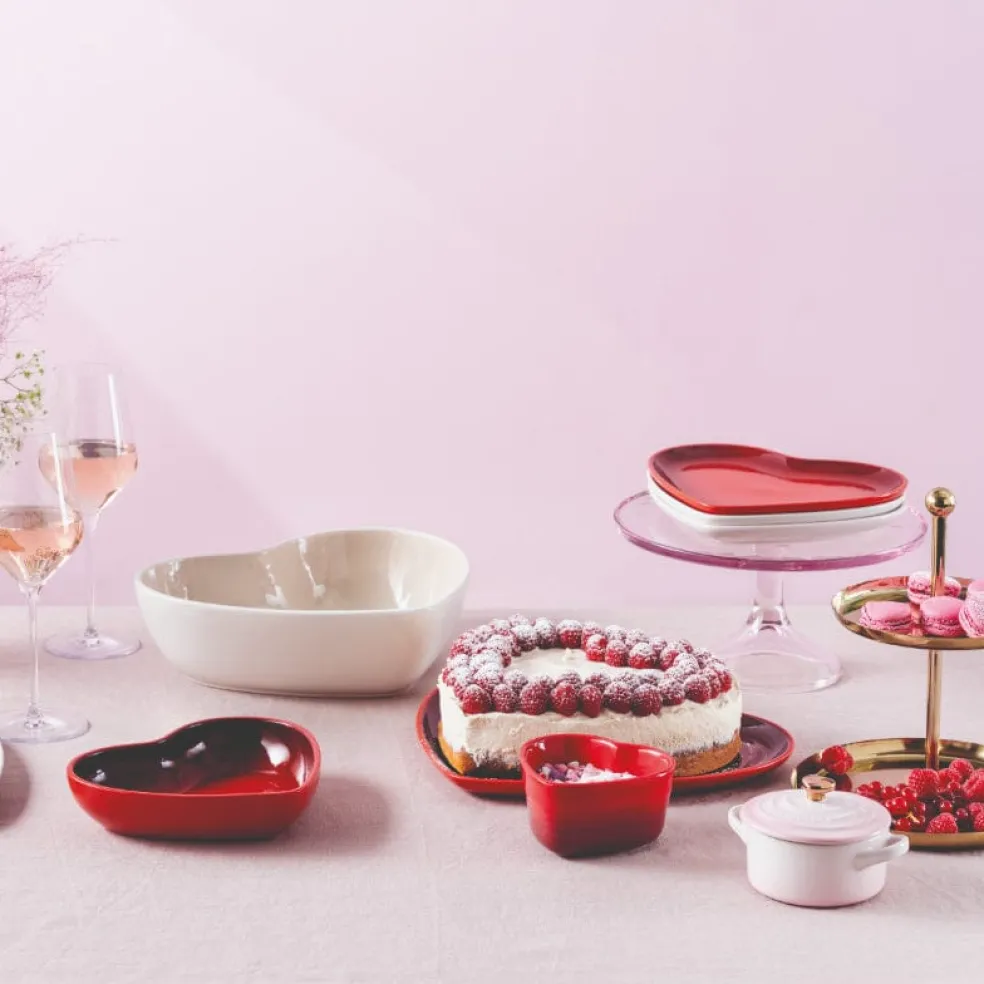 Le Creuset - Schaal Kersenrood Hart 20 cm
