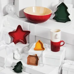 Le creuset - Schaaltjes Kerst Set van 4 in Aardewerk