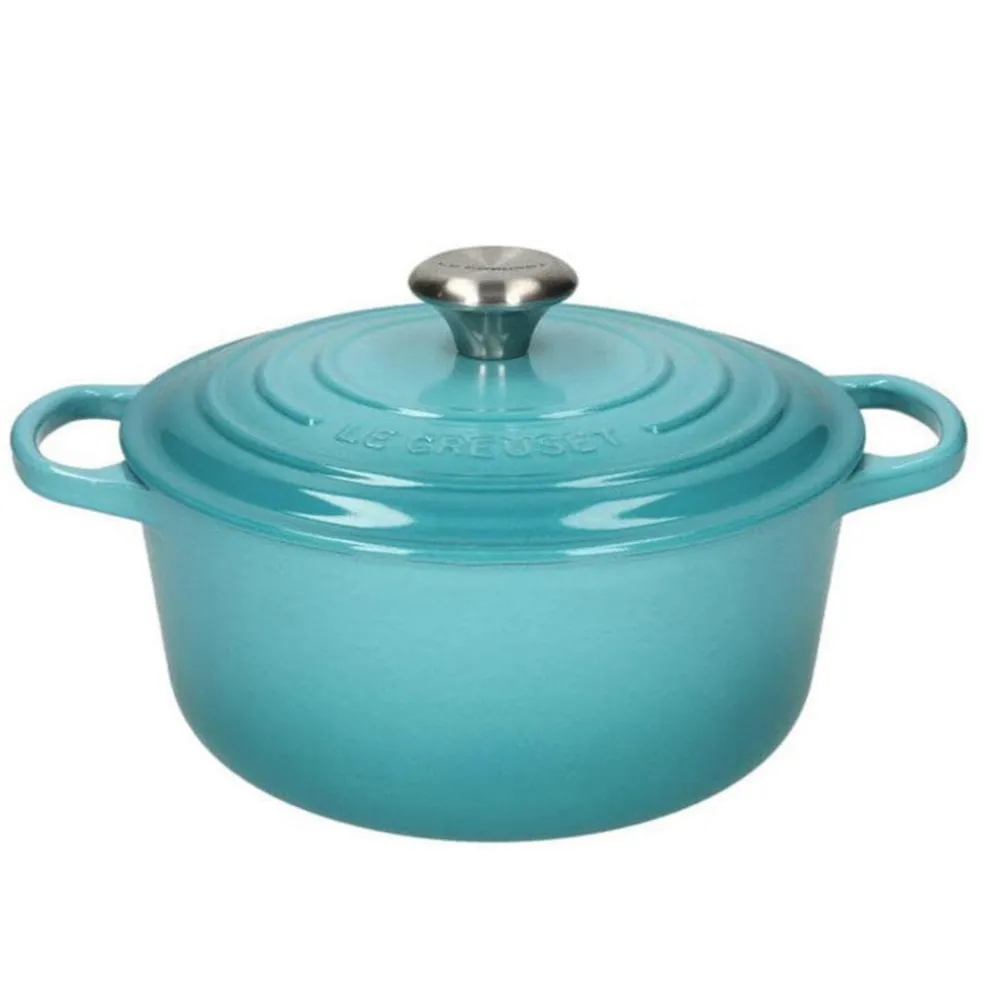 Le Creuset - Signature Braadpan Caribbean Blauw 24 cm