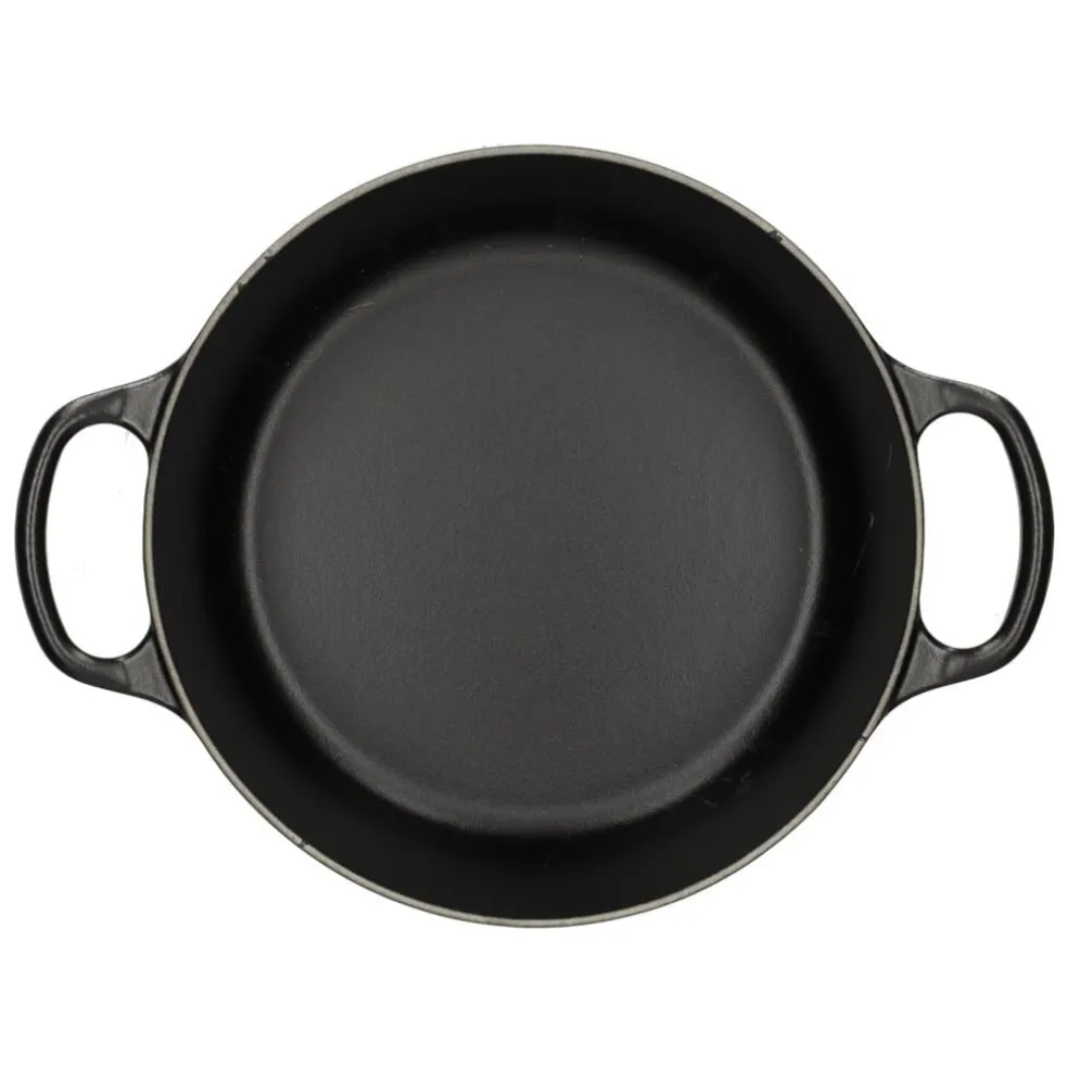Le Creuset - Signature Braadpan Mat Zwart 18 cm (zwart interieur)