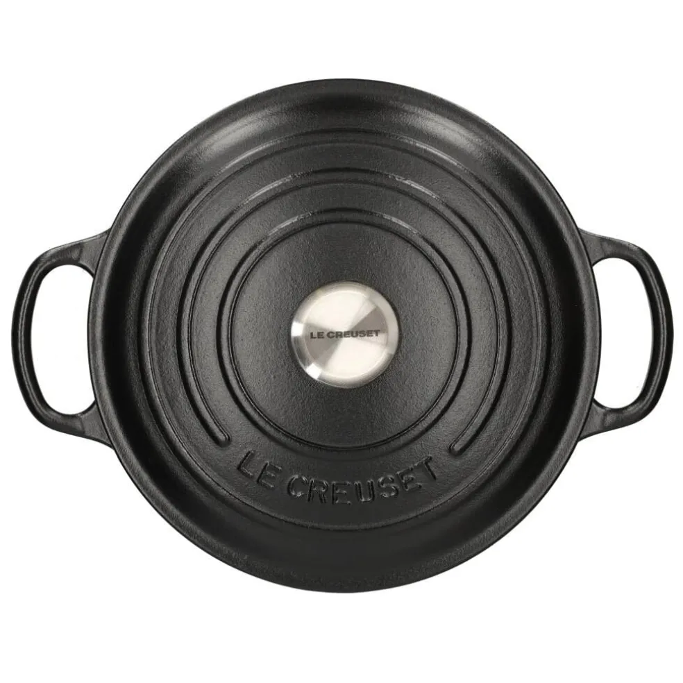 Le Creuset - Signature Braadpan Mat Zwart 18 cm (zwart interieur)