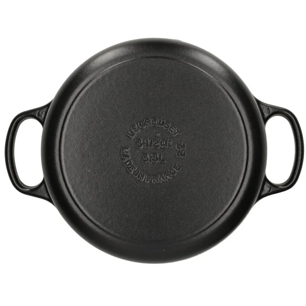 Le Creuset - Signature Braadpan Mat Zwart 18 cm (zwart interieur)