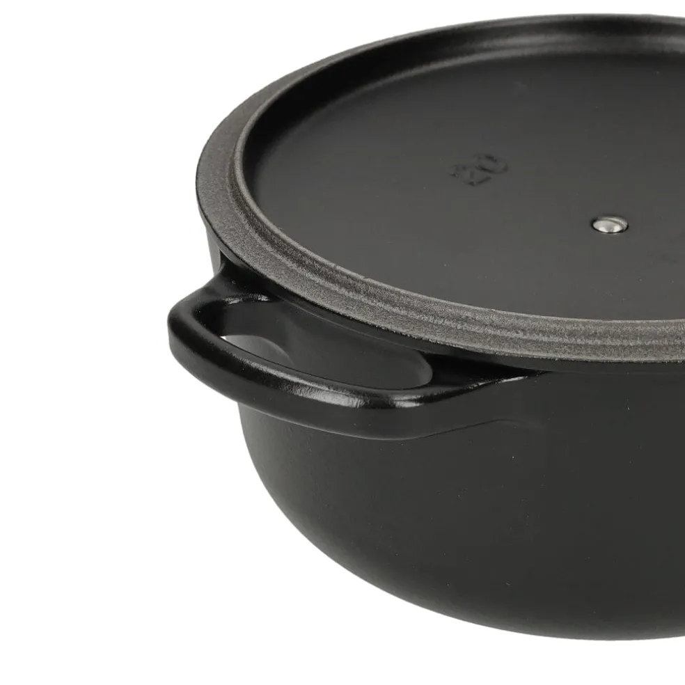 Le Creuset - Signature Braadpan Mat Zwart 20 cm (zwart interieur)