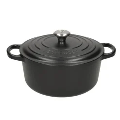 Le Creuset - Signature Braadpan Mat Zwart 22 cm (zwart interieur)