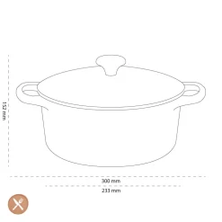 Le Creuset - Signature Braadpan Mat Zwart 22 cm (zwart interieur)