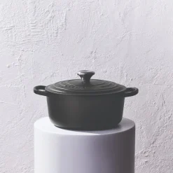 Le Creuset - Signature Braadpan Mat Zwart 24 cm (zwart interieur)