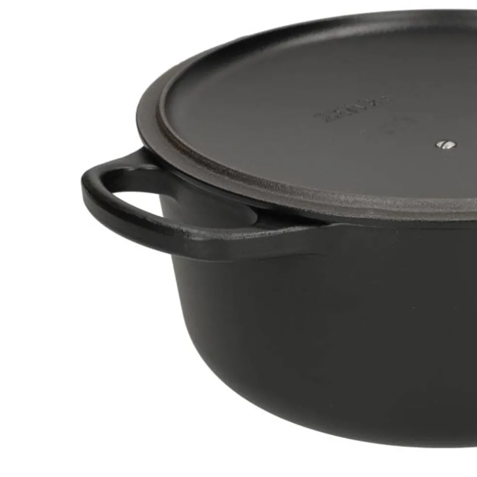 Le Creuset - Signature Braadpan Mat Zwart 24 cm (zwart interieur)