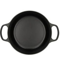 Le Creuset - Signature Braadpan Mat Zwart 28 cm (zwart interieur)