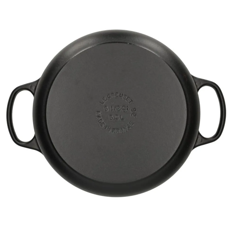 Le Creuset - Signature Braadpan Mat Zwart 28 cm (zwart interieur)
