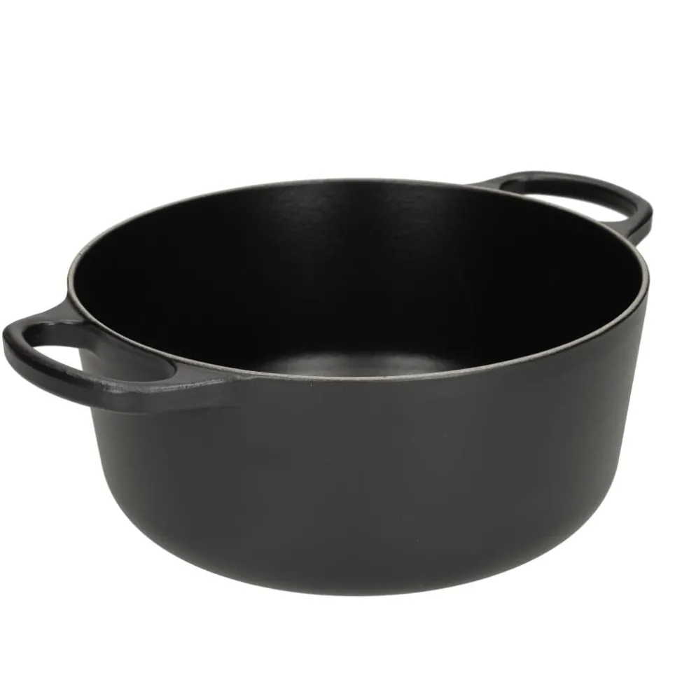 Le Creuset - Signature Braadpan Mat Zwart 28 cm (zwart interieur)