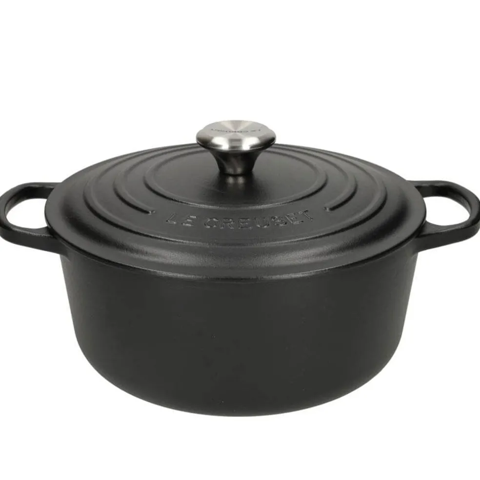 Le Creuset - Signature Braadpan Mat Zwart 28 cm (zwart interieur)