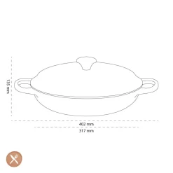 Le Creuset - Signature Campagnard Braadpan Azure 30 cm