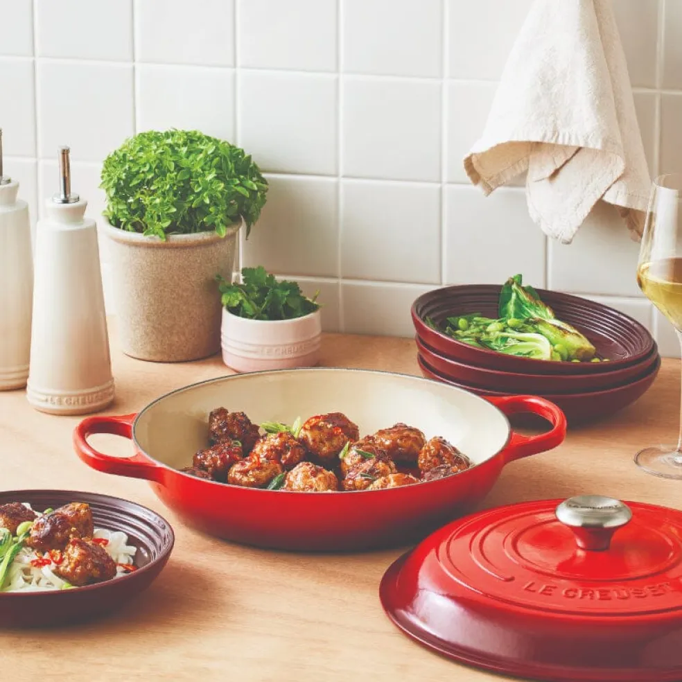 Le Creuset - Signature Campagnard Braadpan Kersenrood 30 cm