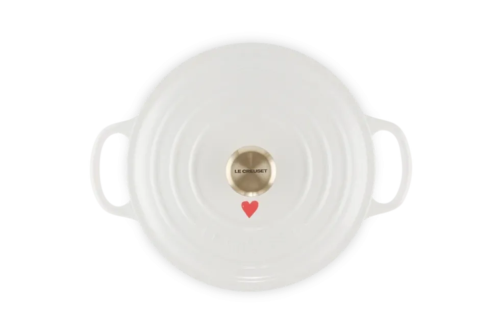 Le Creuset - Stoofpan Rond met Hartmotief in Geëmailleerd Gietijzer