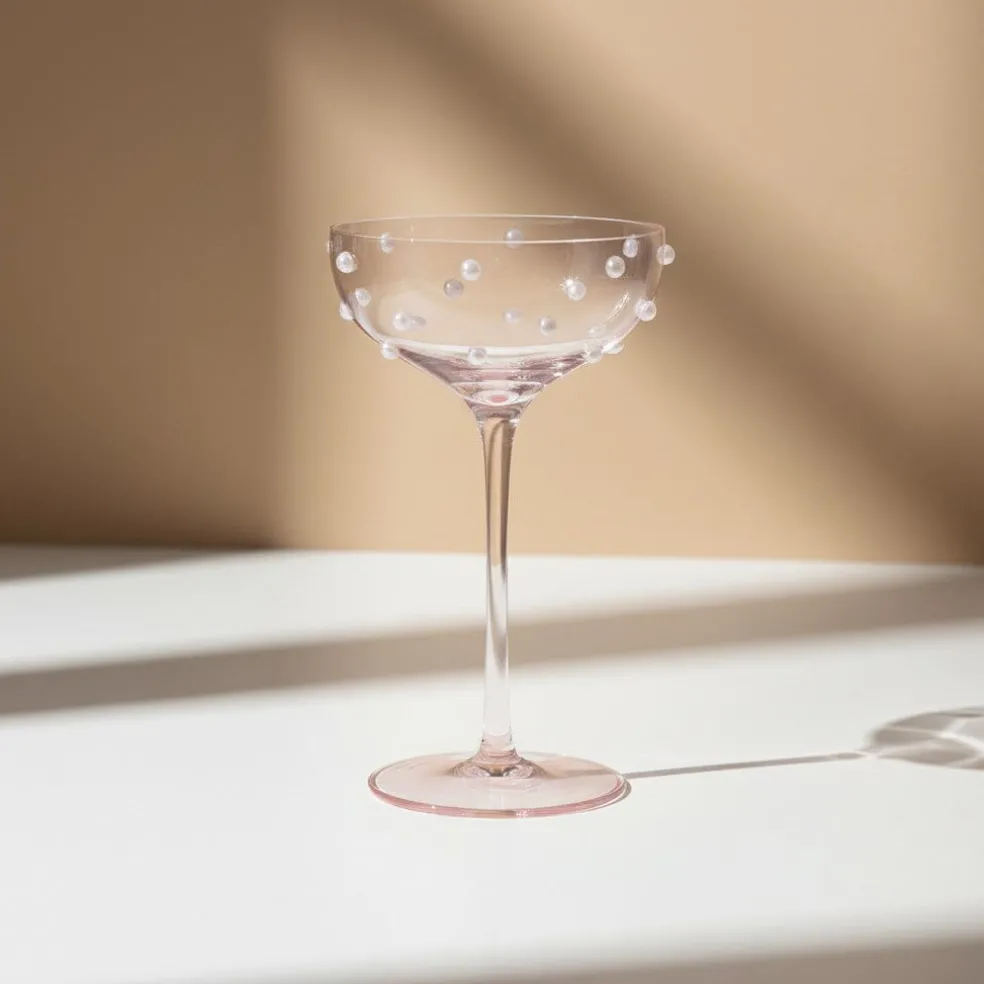 Lepelclub - Champagne Coupe - Parel - Roze