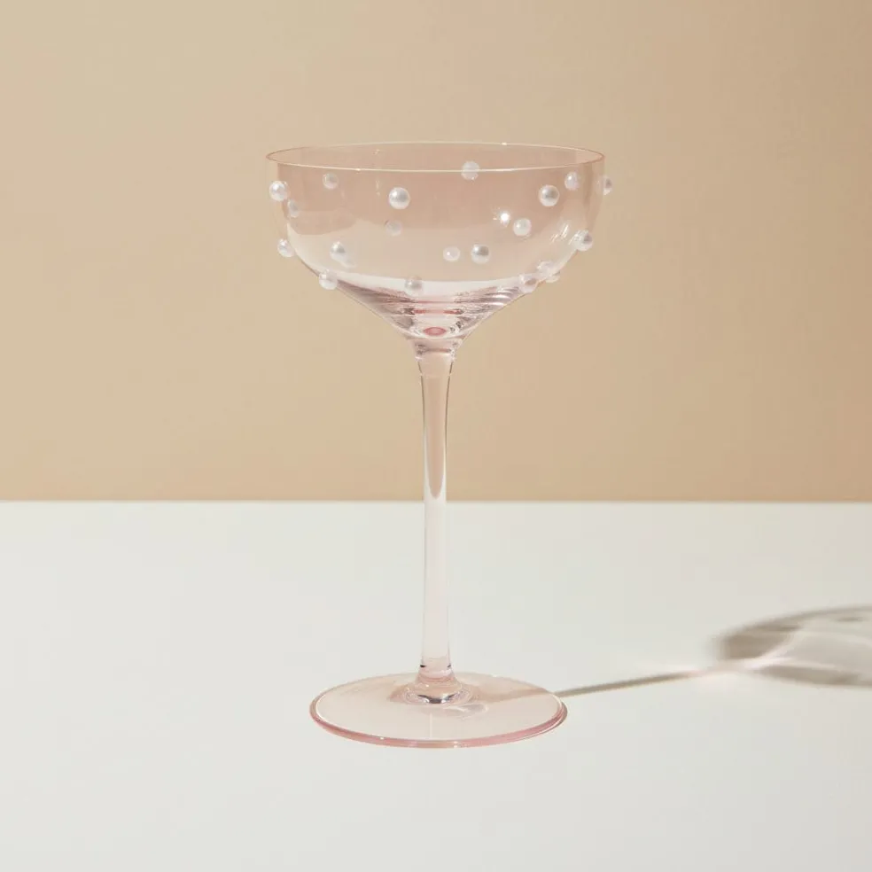 Lepelclub - Champagne Coupe - Parel - Roze