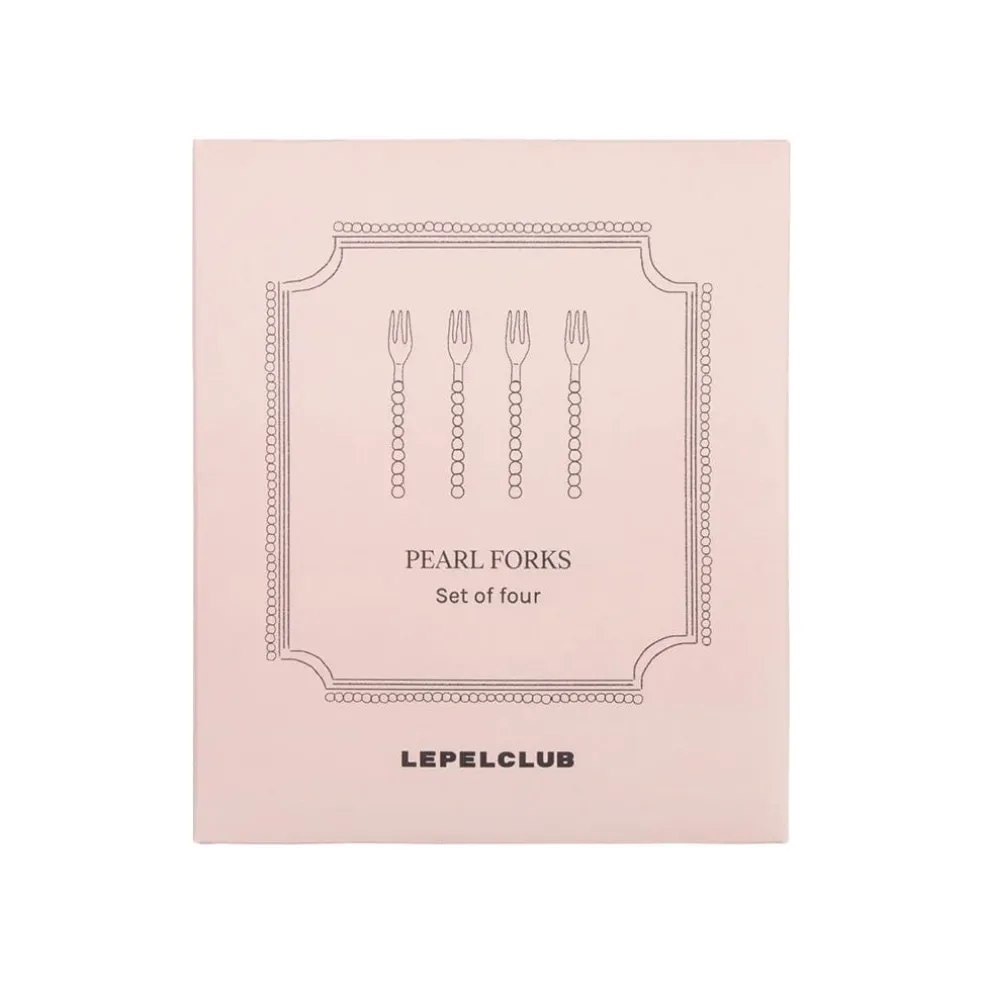 Lepelclub - Gebaksvorkjes - Parel - Set Van 4