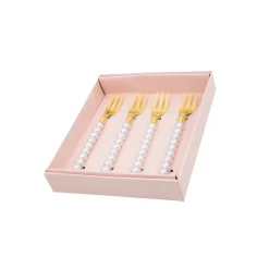 Lepelclub - Gebaksvorkjes - Parel - Set Van 4