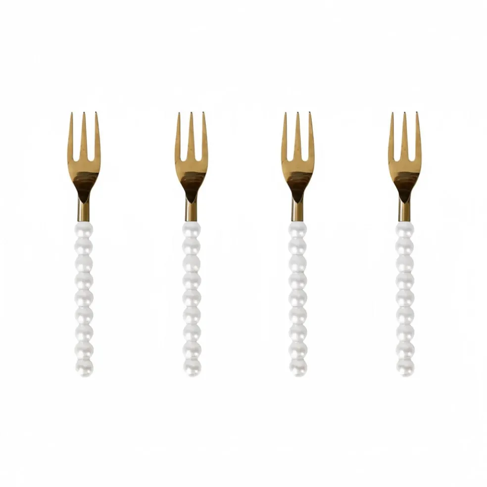 Lepelclub - Gebaksvorkjes - Parel - Set Van 4