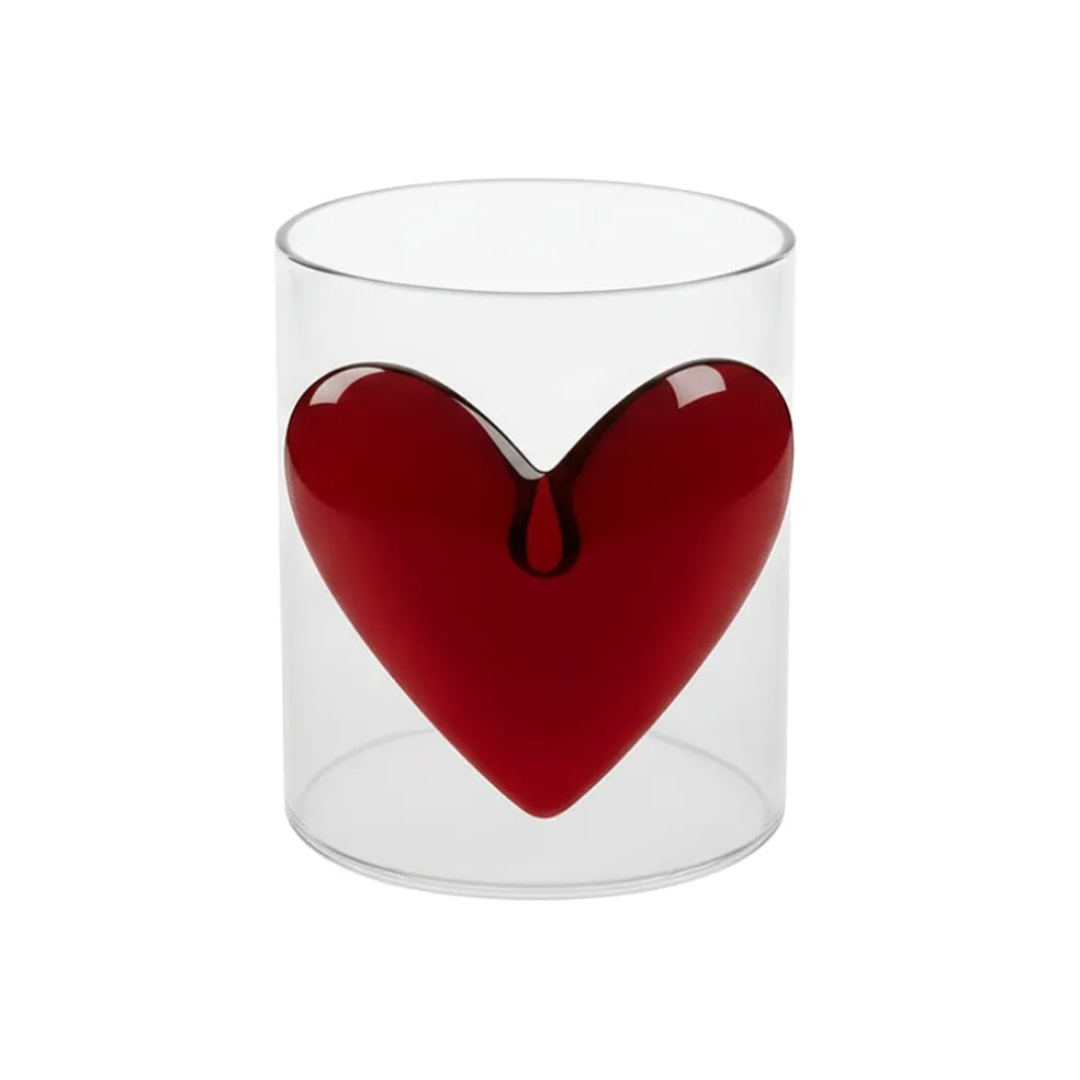 Lepelclub - Glas Hart - Rood