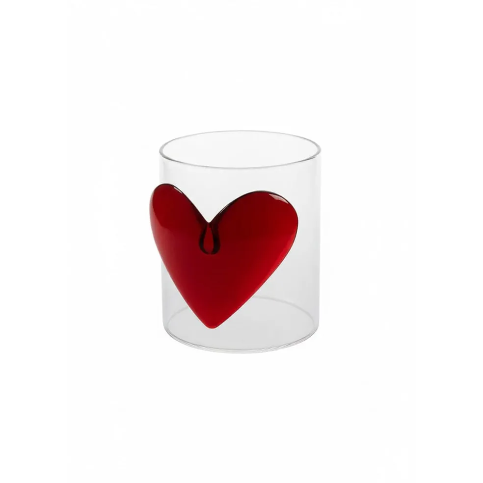 Lepelclub - Glas Hart - Rood