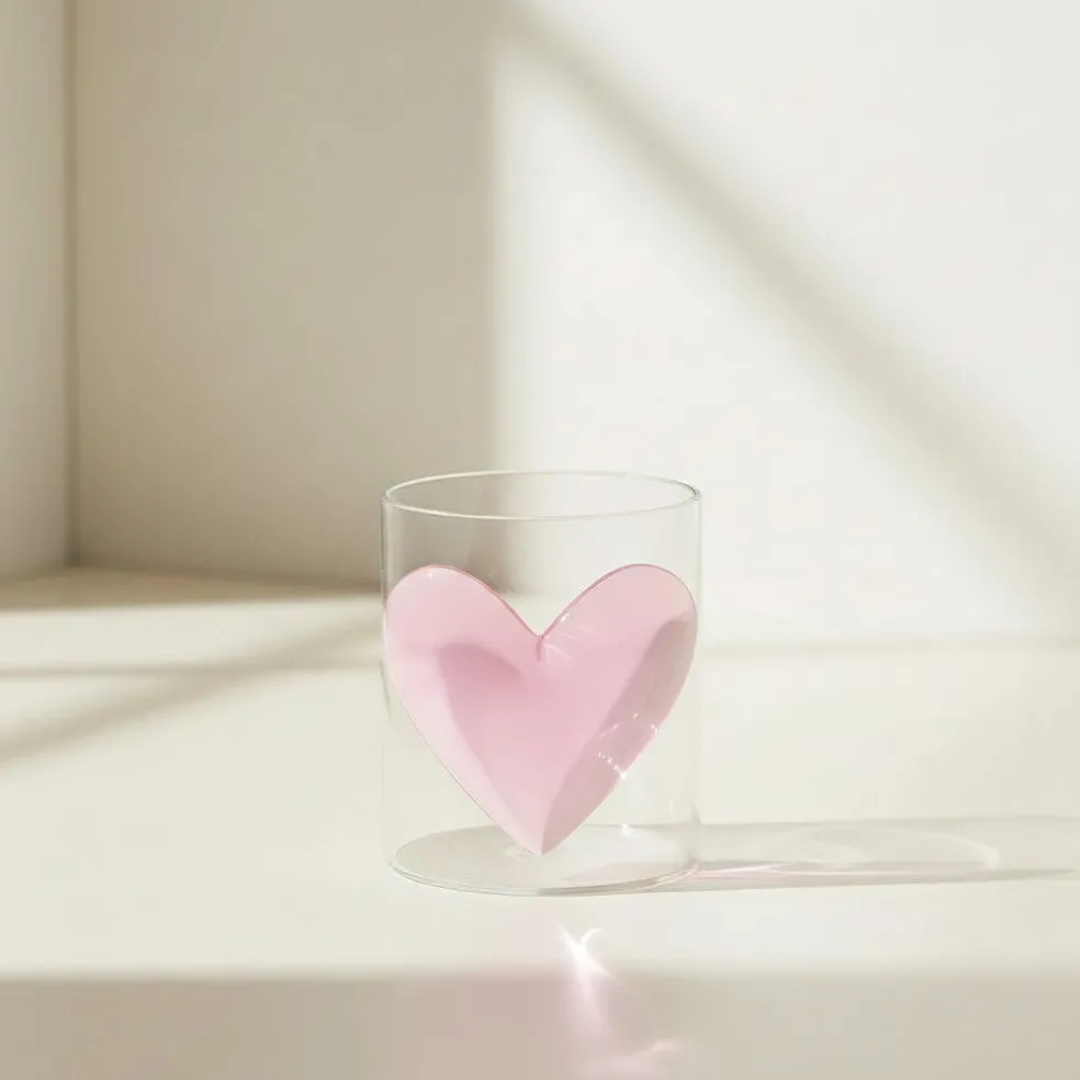 Lepelclub - Glas Hart - Roze