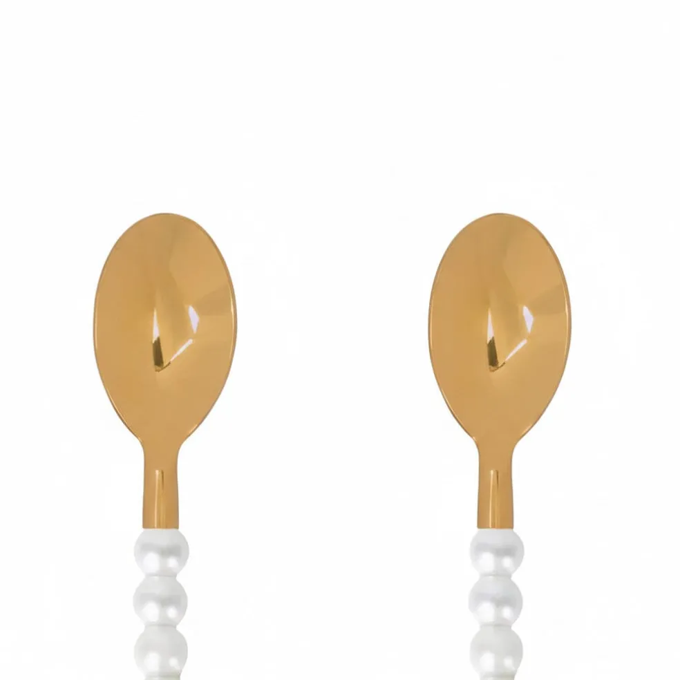 Lepelclub - Koffielepels - Parel - Set Van 2