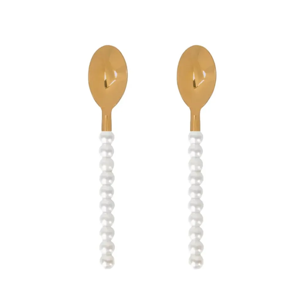 Lepelclub - Koffielepels - Parel - Set Van 2