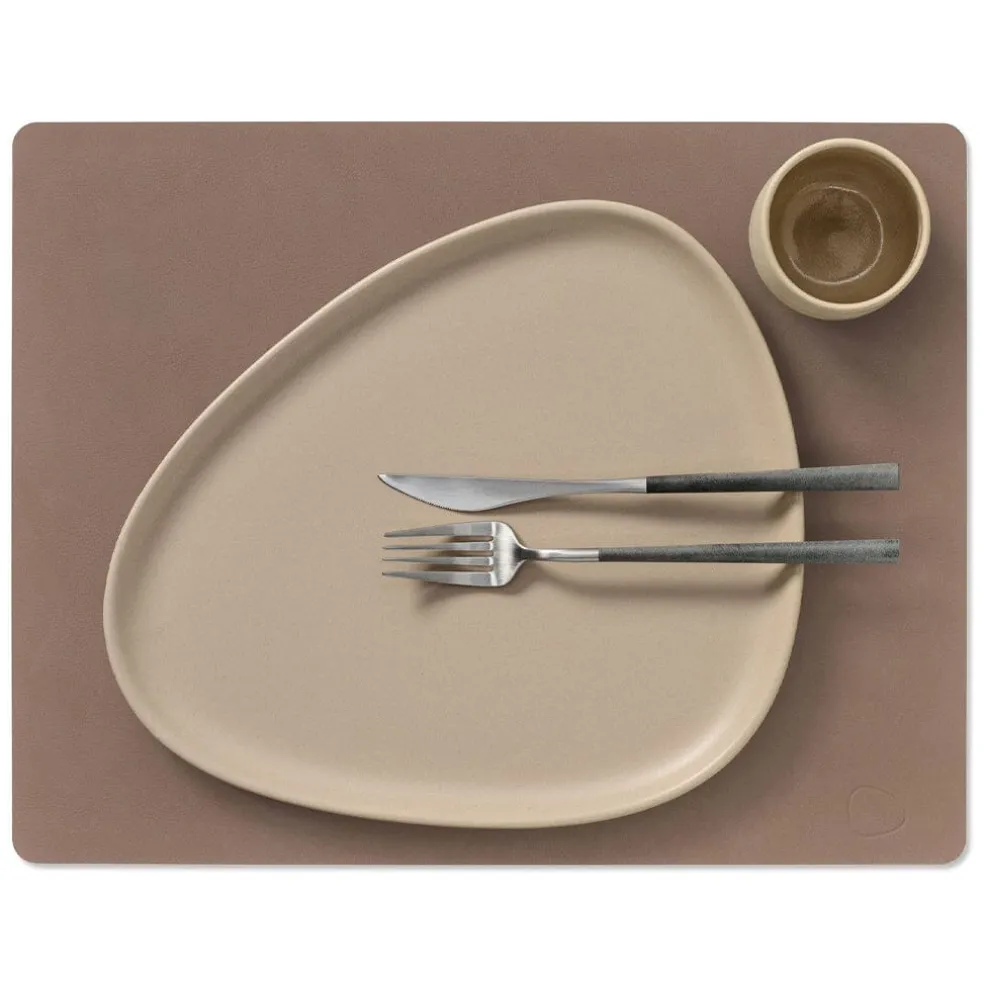 Lind DNA - Placemat Vierkant L Nupo Truffel