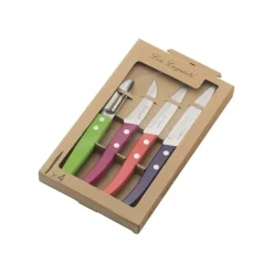 Lou Laguiole - Forest 4-delige Schilmessen set - Hout Gekleurd