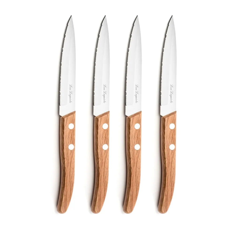 Lou laguiole - Forest 4-delige steakmessen set - Hout