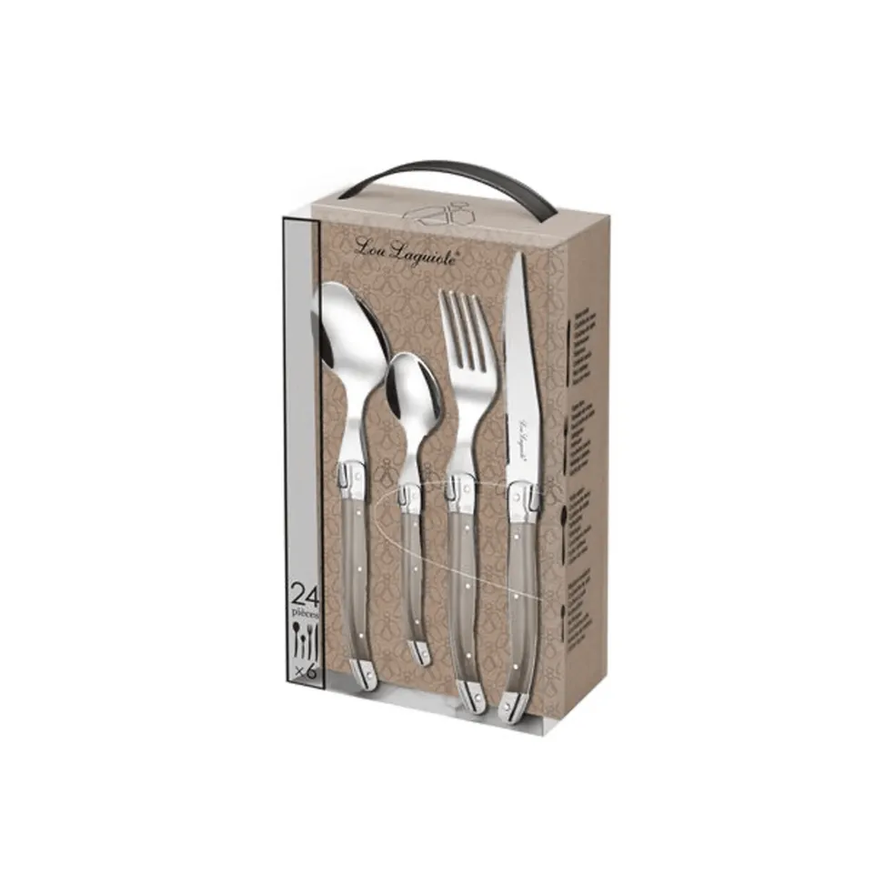 Lou Laguiole - Tradition 24-delige Bestekset - Taupe