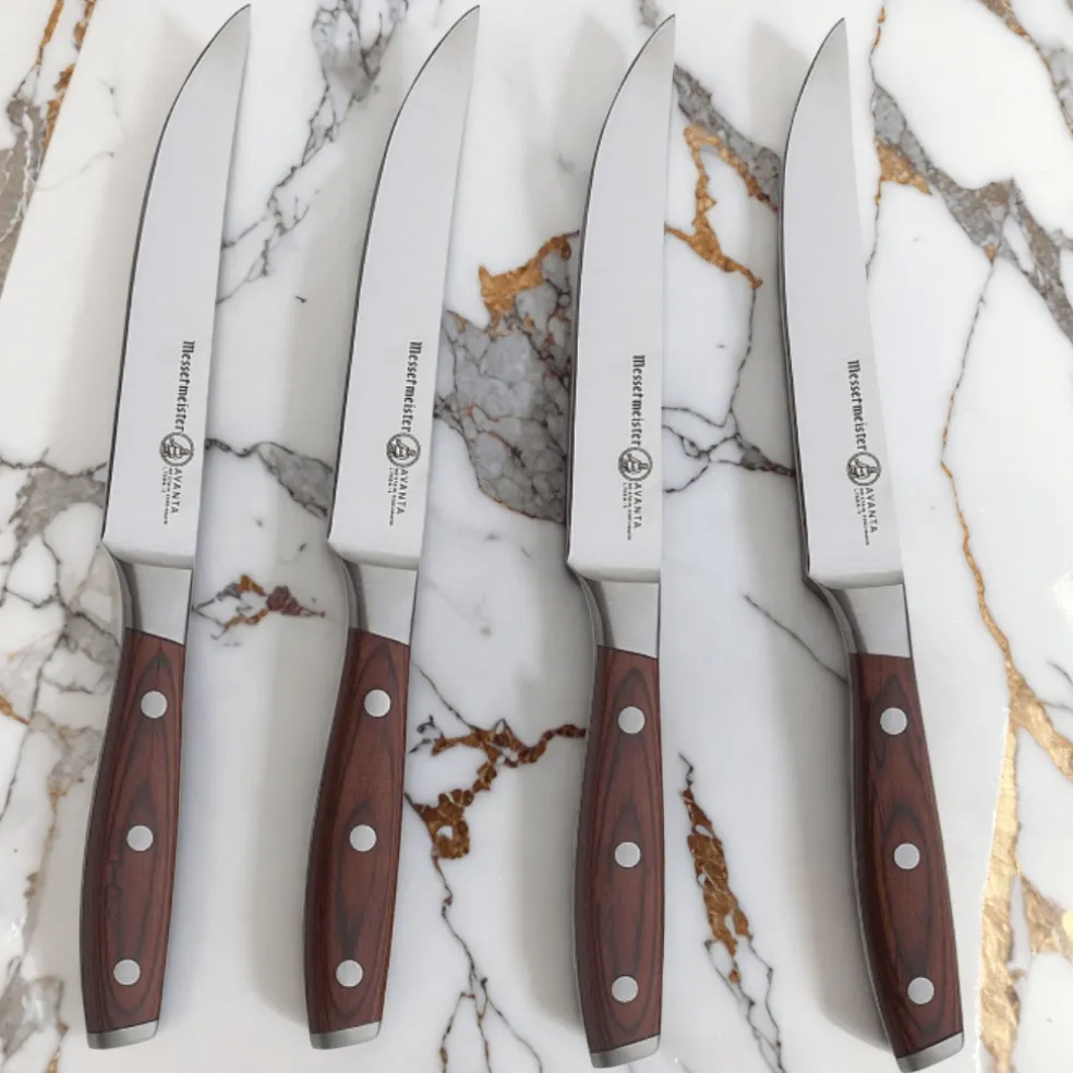 Messermeister - Avanta 4-delige pakkahouten steak messenset