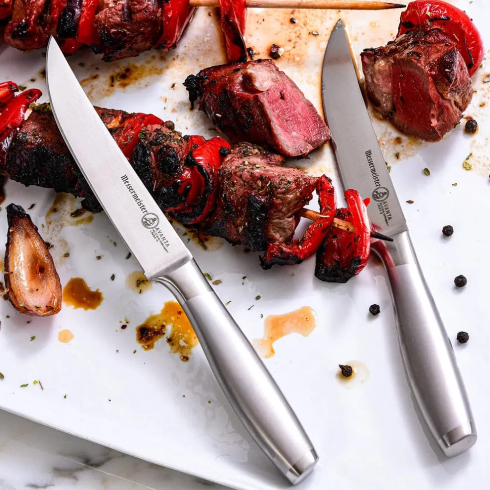 Messermeister - Avanta 4-delige zilvere steak messenset