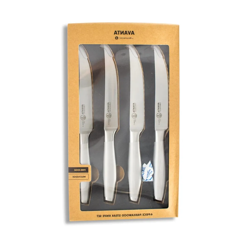 Messermeister - Avanta 4-delige zilvere steak messenset