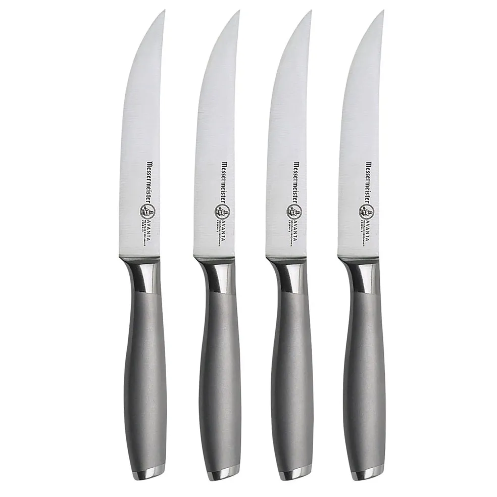 Messermeister - Avanta 4-delige zilvere steak messenset