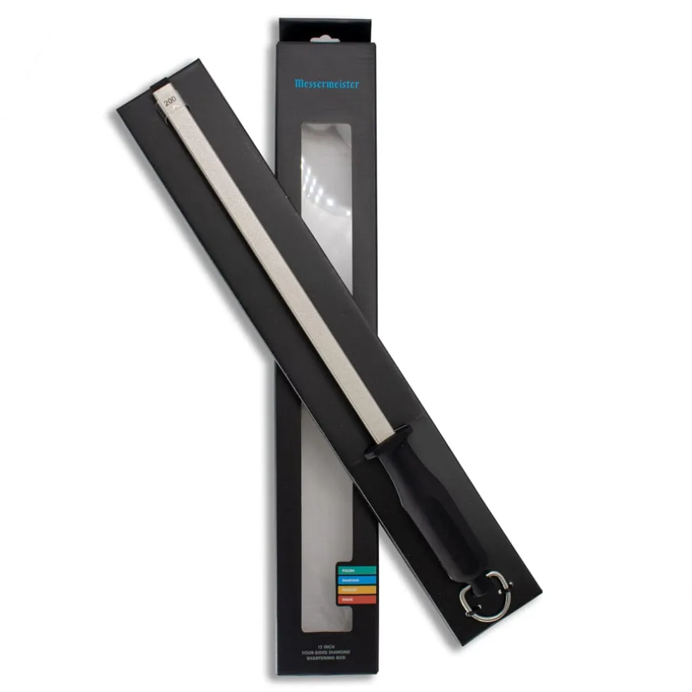 Messermeister - 30 cm lange 4-zijdige diamanten slijpstaaf