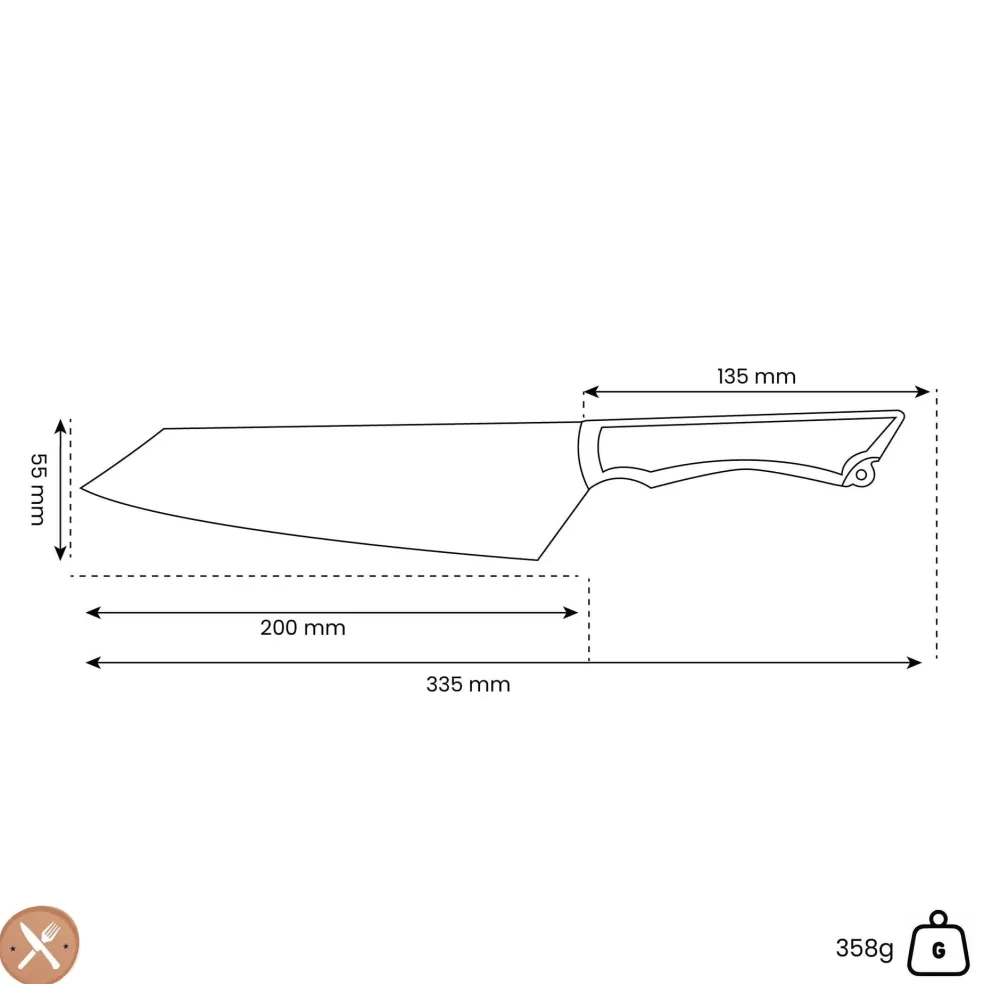 Messermeister - 20 cm outdoor Koksmes